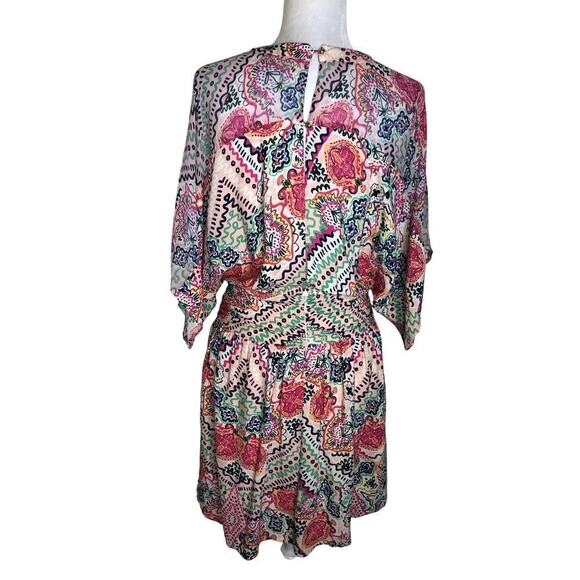 Anthropologie Maeve Siya Kimono Mini Dress Ruched Waist Floral Feminine Sz: 0 - Picture 3 of 15
